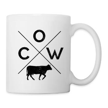 COW cow cattle bull dairy cow calf farmer gift - Mug - white - Right