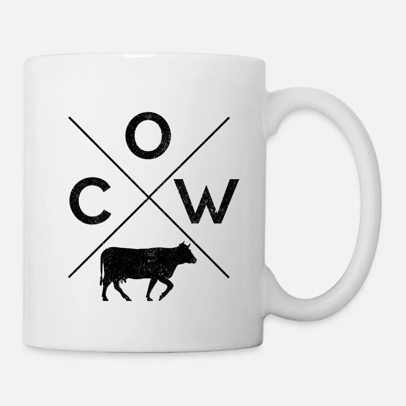 Cadeau de fermier vache vache taureau vache laitière vache laitière - Mug blanc - blanc