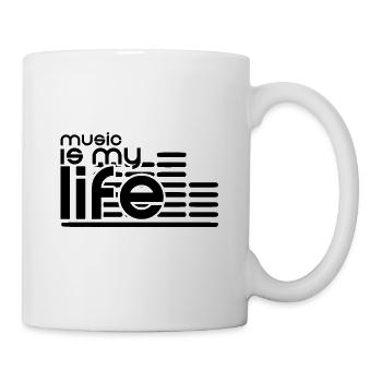 Drehscheibe Musik DJ Discjockey Disc Jockey DJ - Tasse - Weiß - Rechts