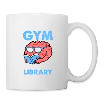 Allons à la gym Library Books Worm Gift - Mug blanc - blanc - Droite