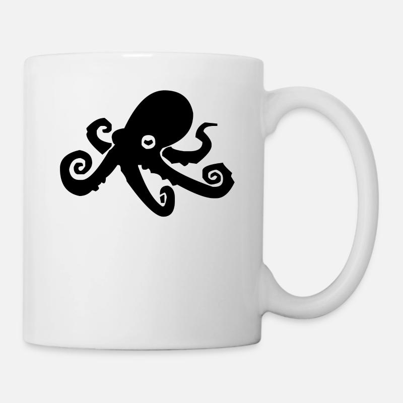 Tintenfisch - Tasse - Weiß