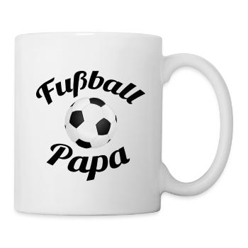 Fußball Papa Fußball Papi Fussball Vater - Tasse - Weiß - Rechts