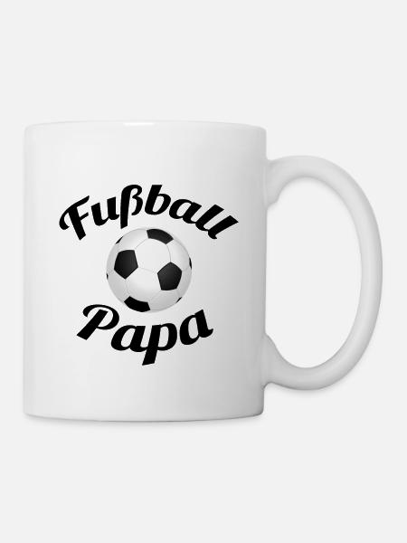 Fußball Papa Fußball Papi Fussball Vater - Tasse - Weiß
