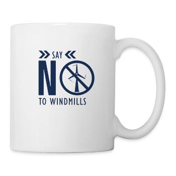 Wind power Against wind turbines Wind energy Wind turbine Anti - Mug - white - Right