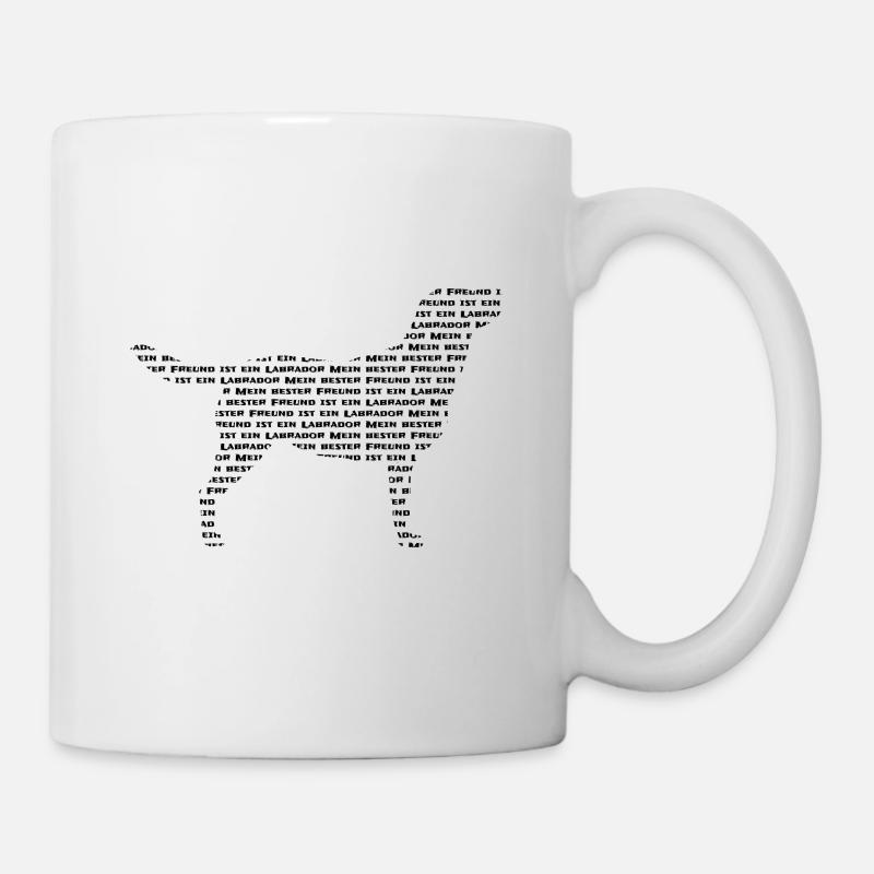Mein bester Freund ist ein Labrador Silhouette - Tasse - Weiß