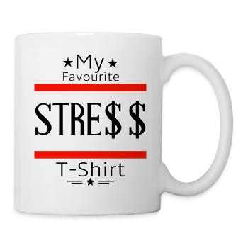 Arbeit Job Streß Lustiger Spruch T-shirt Mode - Tasse - Weiß - Rechts