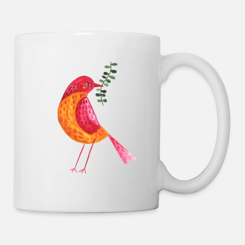 a colorful birds - Mug - white