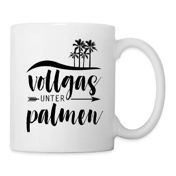 Vollgas unter Palmen - Tasse - Weiß - Rechts