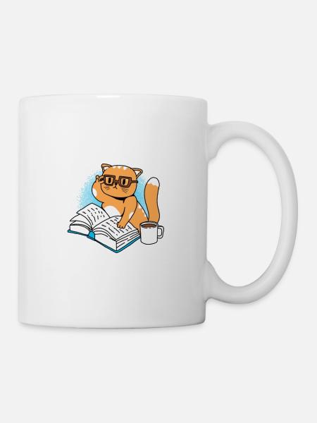Only Date fictional characters Katze Cat Geschenk - Tasse - Weiß