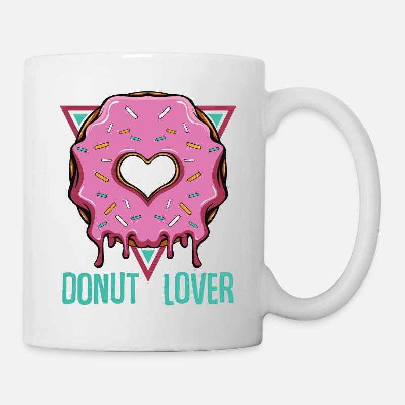 Donut Lover | Candy Zuckerguss Backwaren Geschenk - Tasse - Weiß
