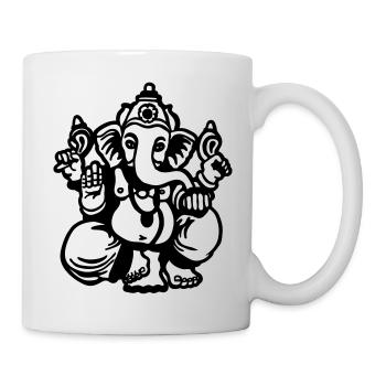 ganesha ganesh zen india god of india yoga zen - Mug - white - Right