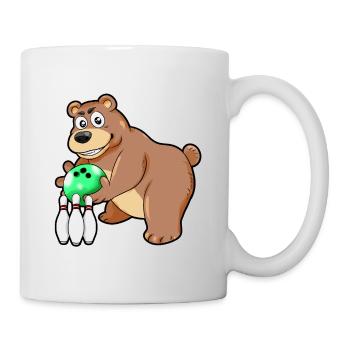 Bowling Ours cône cône Pins Kegler Bowler BD - Mug blanc - blanc - Droite