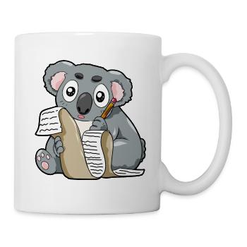 Schreibender Koala Bleistift Autor Liebesbrief - Tasse - Weiß - Rechts