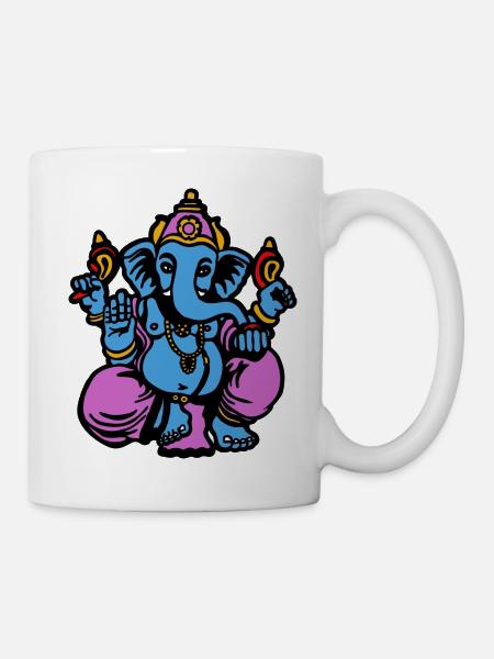 ganesh zen india god of india yoga zen - Mug blanc - blanc