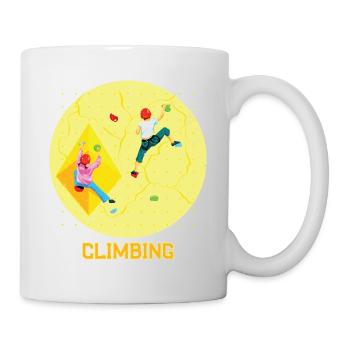 Children climbing sport - Mug - white - Right