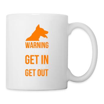 Warning about the dog! Attention! Attention! saying - Mug - white - Right