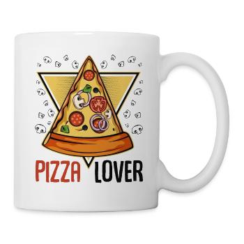 Pizza Lover | Pizza morceau Fast Food Lecker Cadeau - Mug blanc - blanc - Droite
