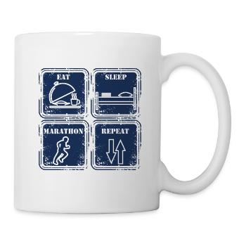 Jogging marathon marathon semi-marathon Jogger Marathon - Mug blanc - blanc - Droite