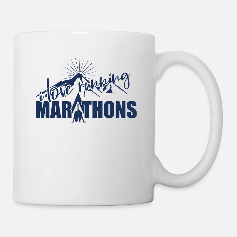 Jogging marathon marathon marathon demi-marathon - Mug blanc - blanc