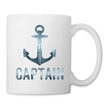 Segeln Segelboot Segelsport Kaptain Anker Shirt - Tasse - Weiß - Rechts