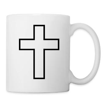 Croix noire / Croix En Noir / Cadeau - Mug blanc - blanc - Droite