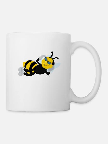 Abeille cool - Mug blanc - blanc