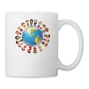 Gegen Rassismus Friede - Tasse - Weiß - Rechts