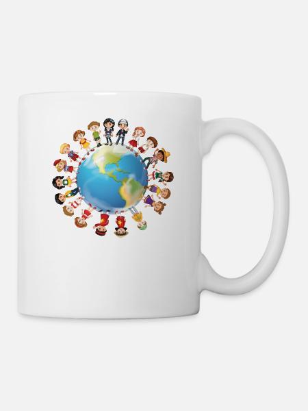 Gegen Rassismus Friede - Tasse - Weiß