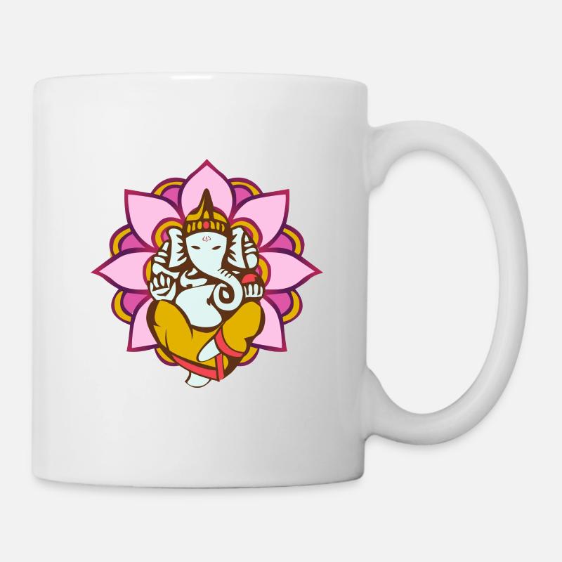 Ganesha Yoga Inde - Mug blanc - blanc