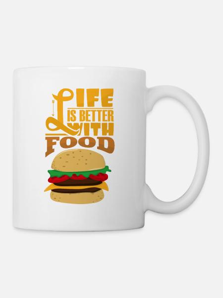 hamburger - Mug blanc - blanc