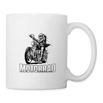 Motorradfahrer Biker Motorrad Chopper Geschenk - Tasse - Weiß - Rechts