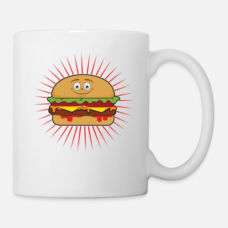 hamburger - Mug - white