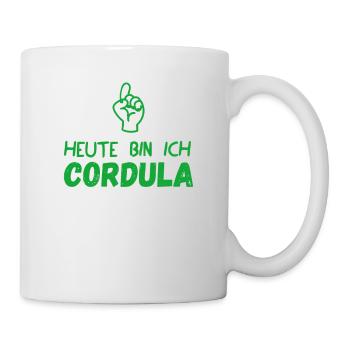 Cordula Kostüm Fasching Karneval Shirt Wiesn - Tasse - Weiß - Rechts