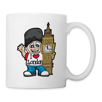 I LOVE LONDON Big Benn Tourist Tower of London UK - Tasse - Weiß - Rechts