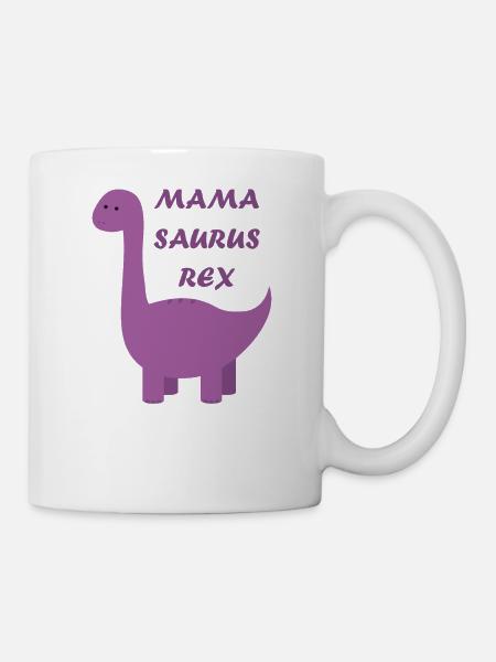 mom dino - Mug - white