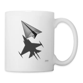 Jet de papier - Mug blanc - blanc - Droite