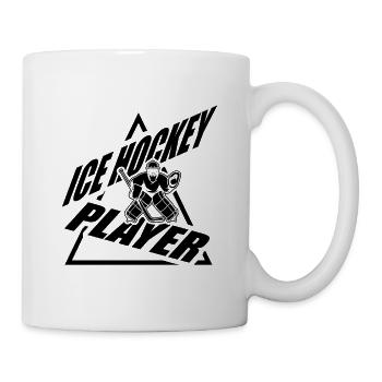 Hockey sur glace gardien de la rondelle de hockey équipe de hockey ice - Mug blanc - blanc - Droite