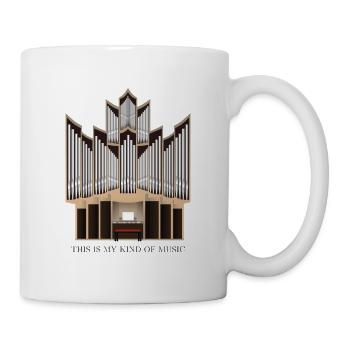 Organ Illustration- Music - Church - Mug - white - Right