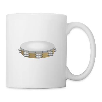 Tamburin - Tambourin - Musikinstrument - Tasse - Weiß - Rechts