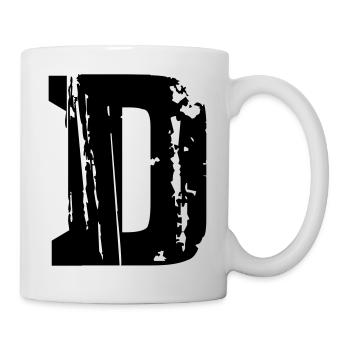 D - Buchstabe - Tasse - Weiß - Rechts