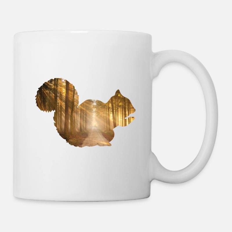 Eichhörnchen Wald - Tasse - Weiß