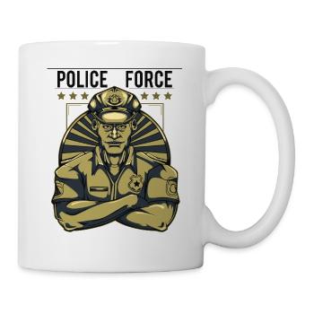 Vintage Retro Style Polizeibeamter Gesetz Geschenk - Tasse - Weiß - Rechts