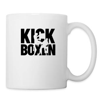 Maillot de kickboxing avec kickboxer par écrit - Mug blanc - blanc - Droite