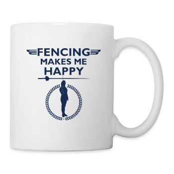 Fechtsport Fechter Fechterin Fechten Fechtkampf - Tasse - Weiß - Rechts