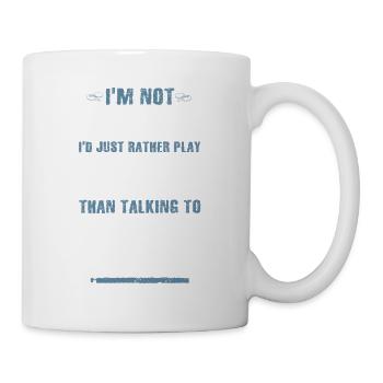 Playing table tennis instead of talking to idiots Used - Mug - white - Right