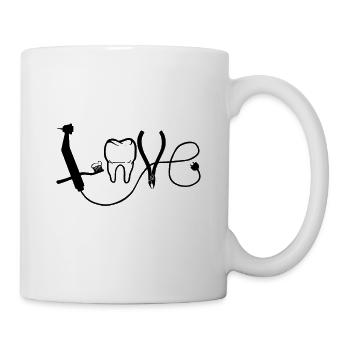 Dentiste Dentiste Dentiste Dentiste Cadeau De Bouche - Mug blanc - blanc - Droite