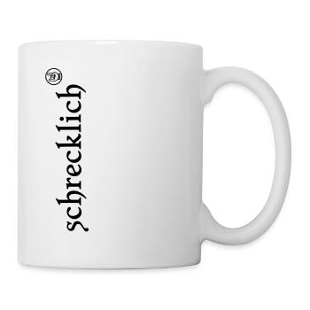 schrecklich mit funky Zeichen schwarz - Tasse - Weiß - Rechts