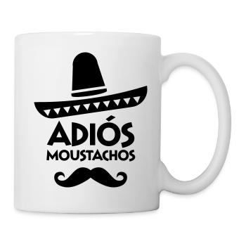 Adiós Moustachos - Tasse - Weiß - Rechts
