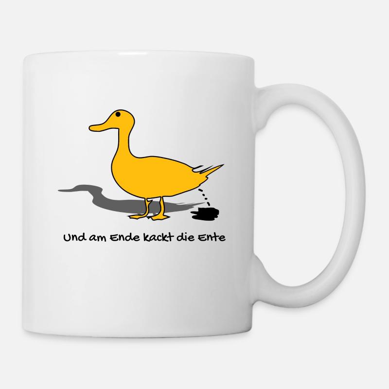Caca de canard & Drôles de phrases - Mug blanc - blanc