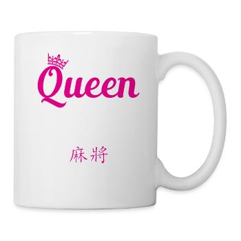 Mahjong ma dongg reine chemise - Mug blanc - blanc - Droite